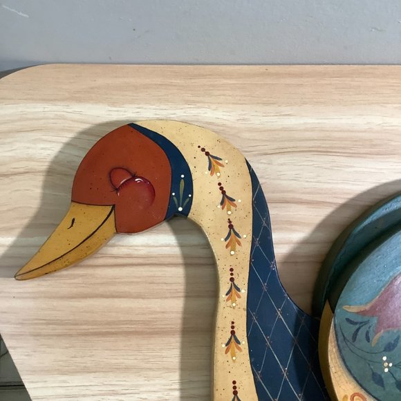 Hand Painted Duck Wood Wall Decor - Picture 4 of 5